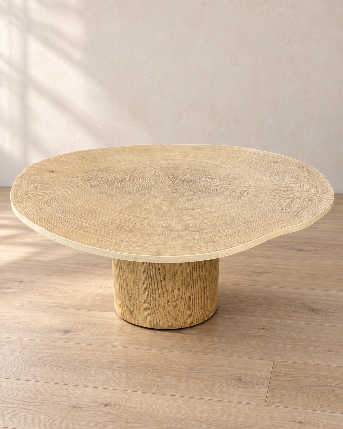 Organic Oval Oak Coffee Table — hero