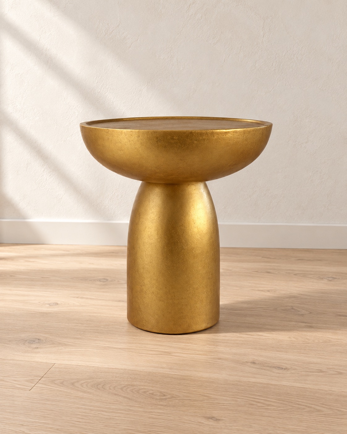 Gold Sculptural Outdoor Side Table — hero